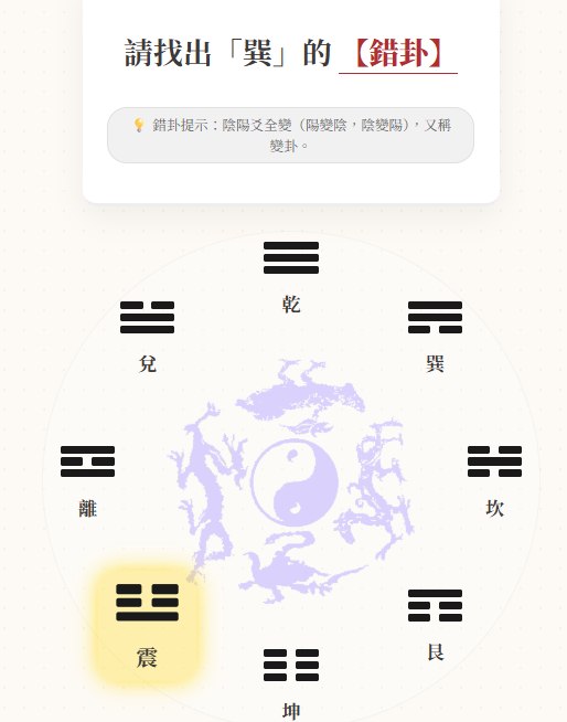先天八卦配對挑戰