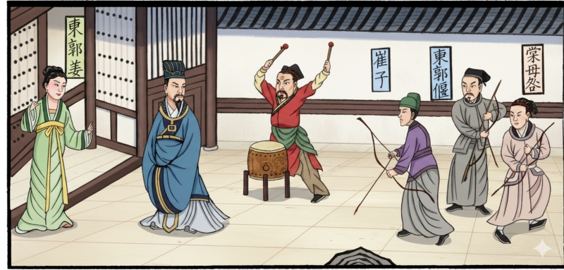 《新刊古列女傳‧齊東郭姜》
